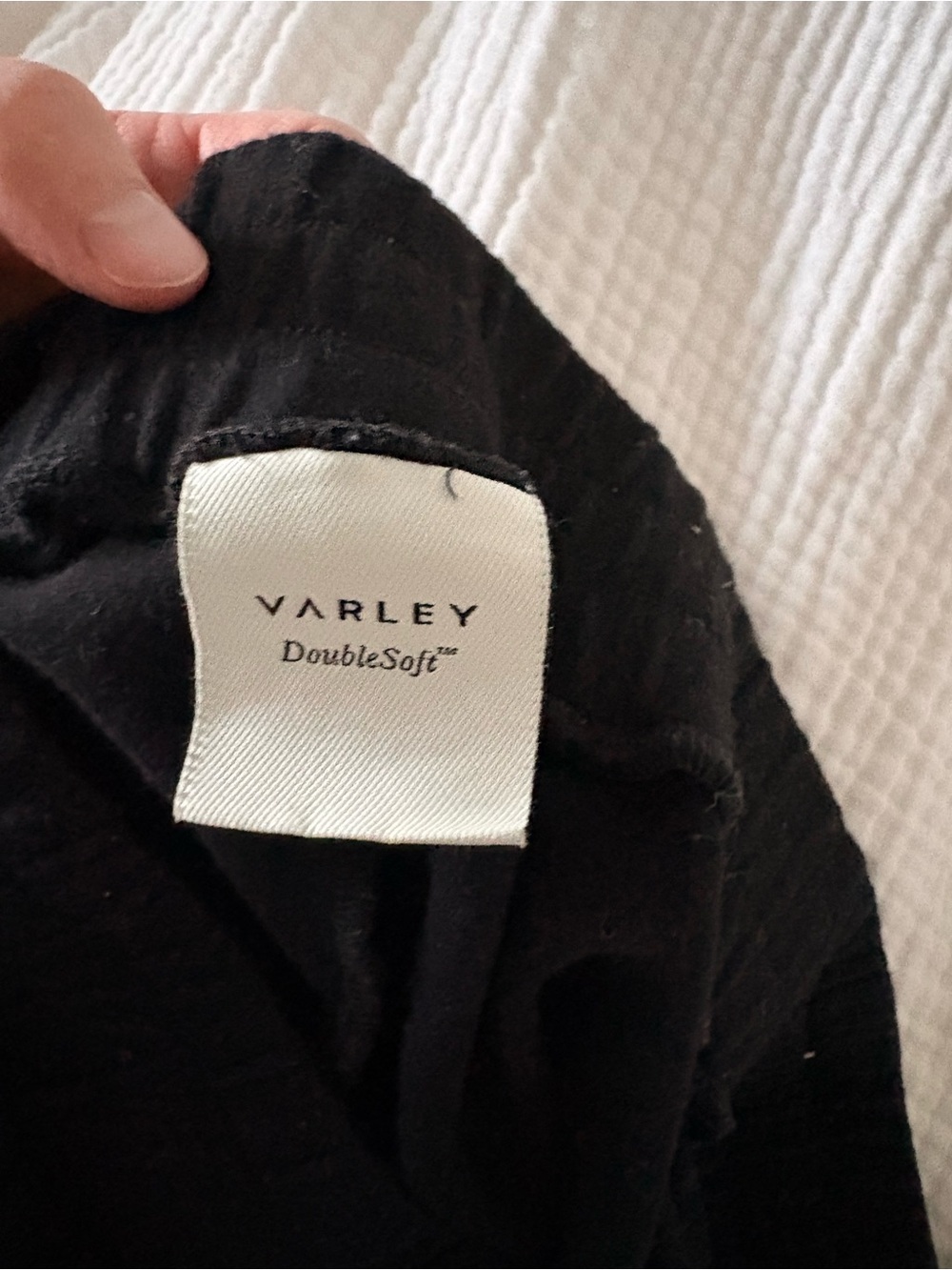 Varley Black Wide Leg Double Soft Trouser Pants - Picture 3 of 4